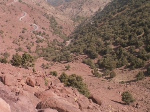 Serpentinenstrecken im Hohen Atlas